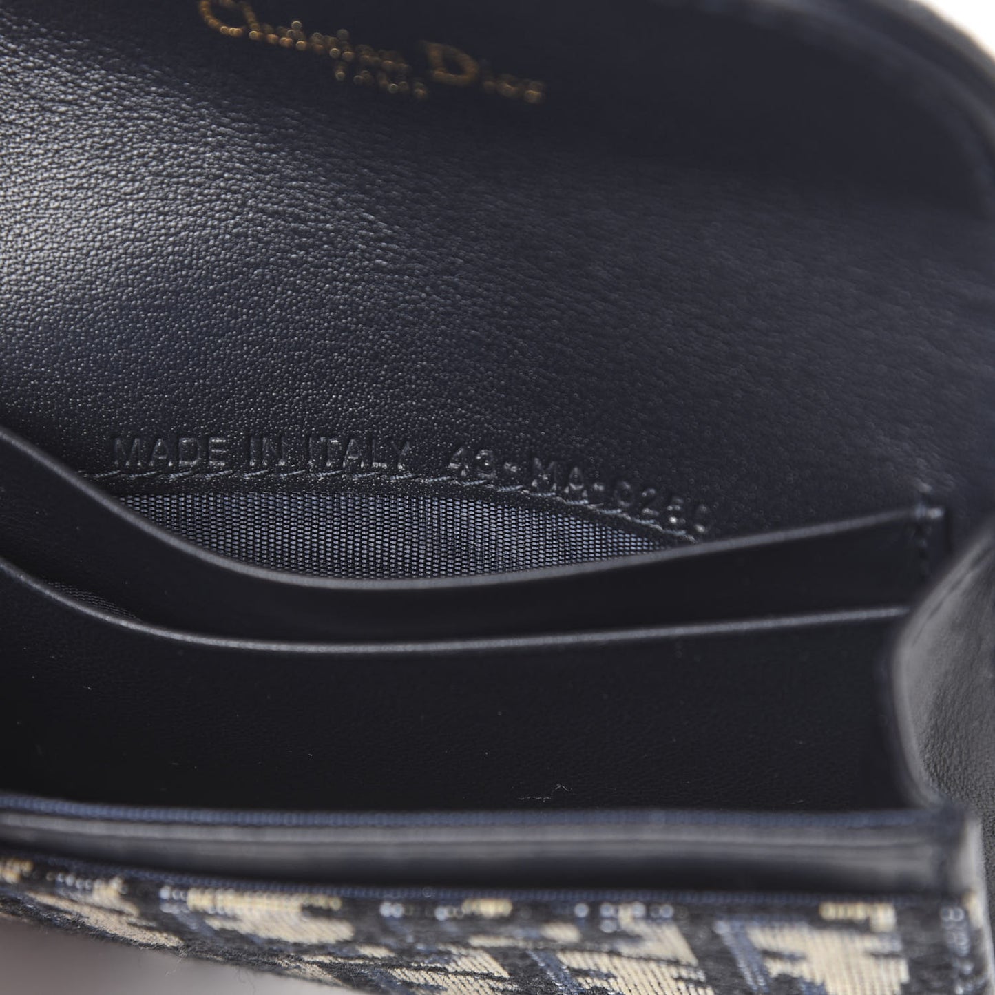 Oblique Saddle Card Holder Blue
