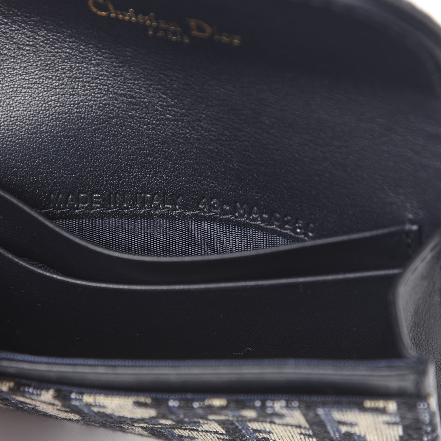 Christian Dior Oblique Saddle Card Holder Blue 7 of 7