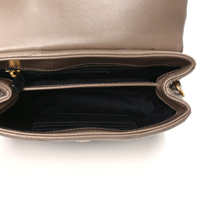 Saint Laurent Calfskin Y Quilted Monogram Toy Loulou Crossbody Bag Taupe 5 of 9