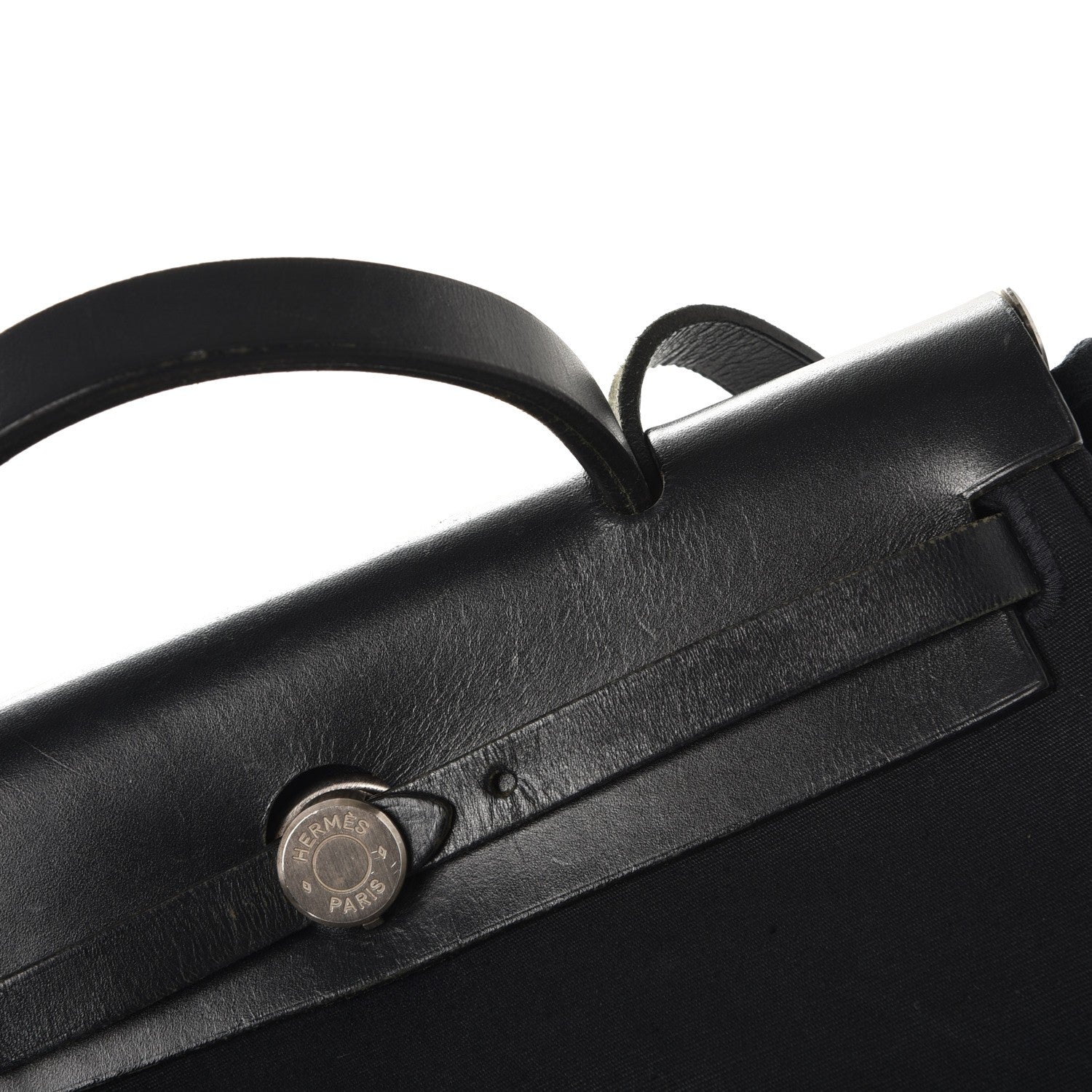 Hermes Toile Vache Calfskin Herbag 30 PM Natural Black 13 of 13