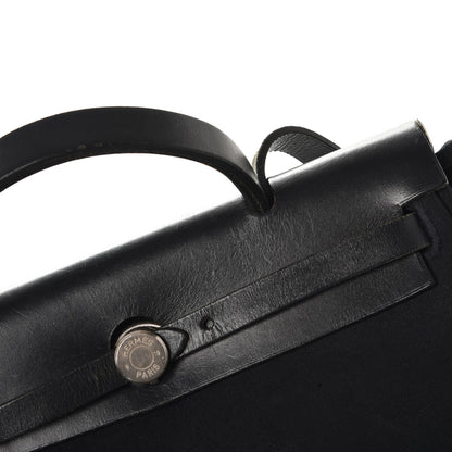 Hermes Toile Vache Calfskin Herbag 30 PM Natural Black 13 of 13