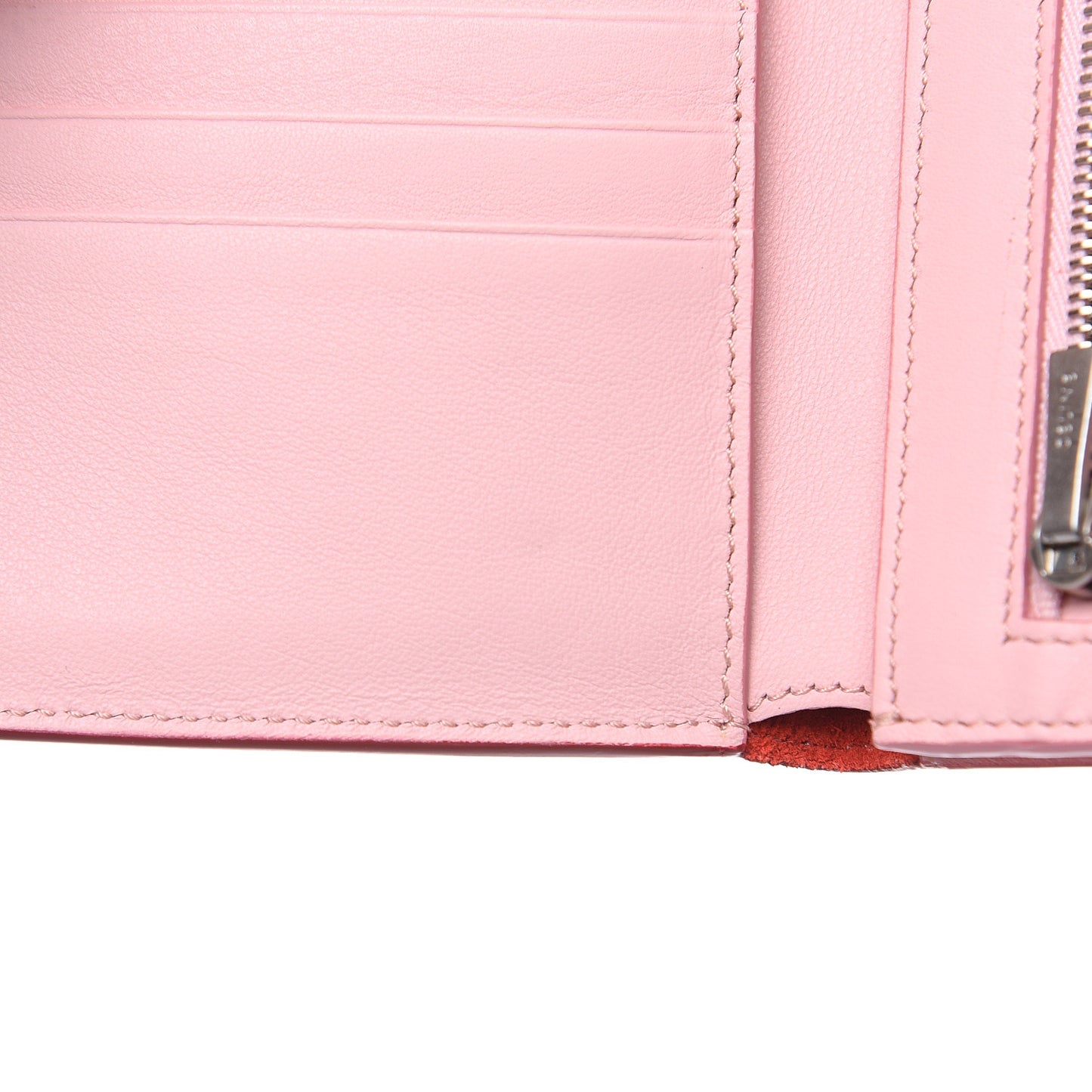 Grained Calfskin Medium Multifunction Strap Wallet Scarlet