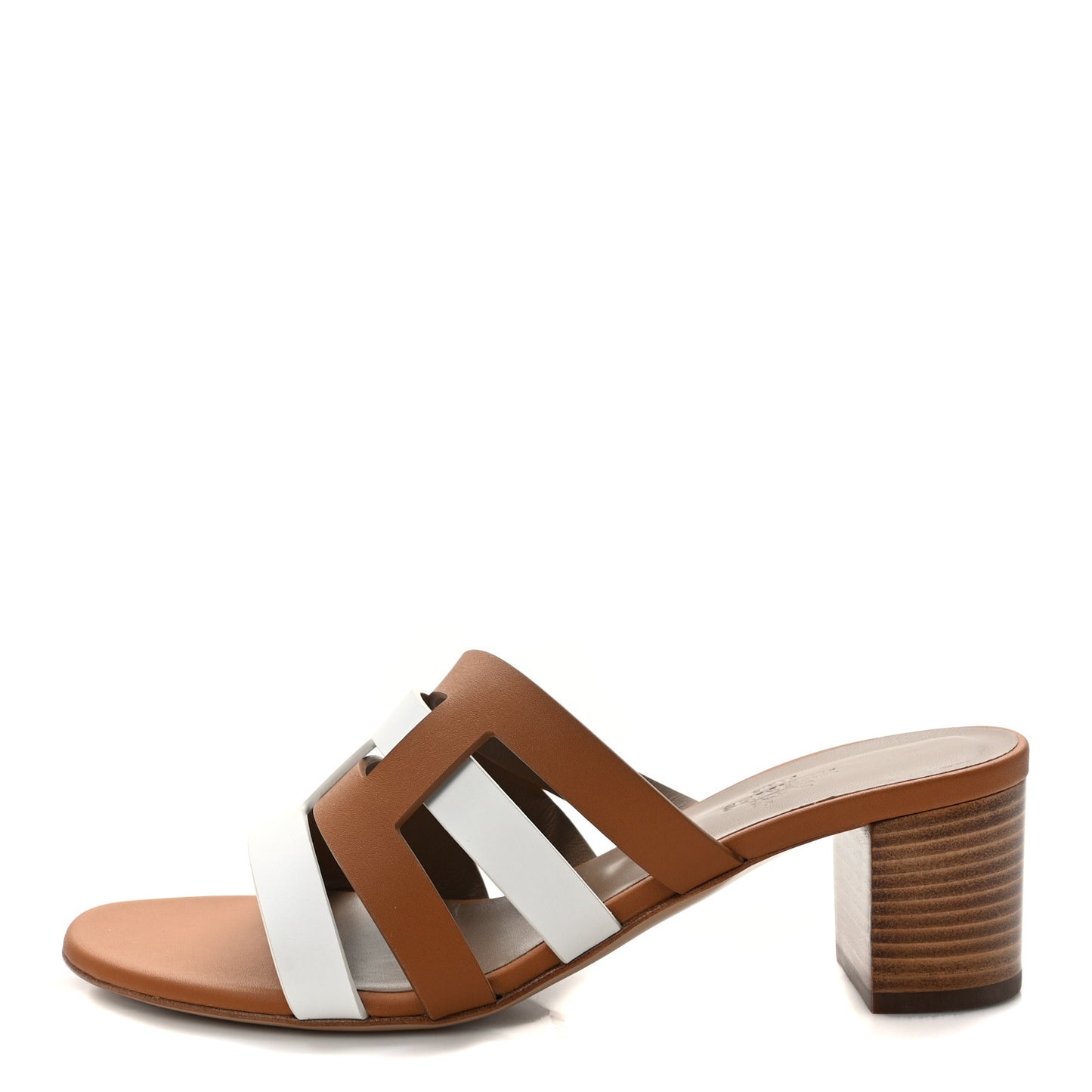 Calfskin Amica Sandals 38 White Naturel