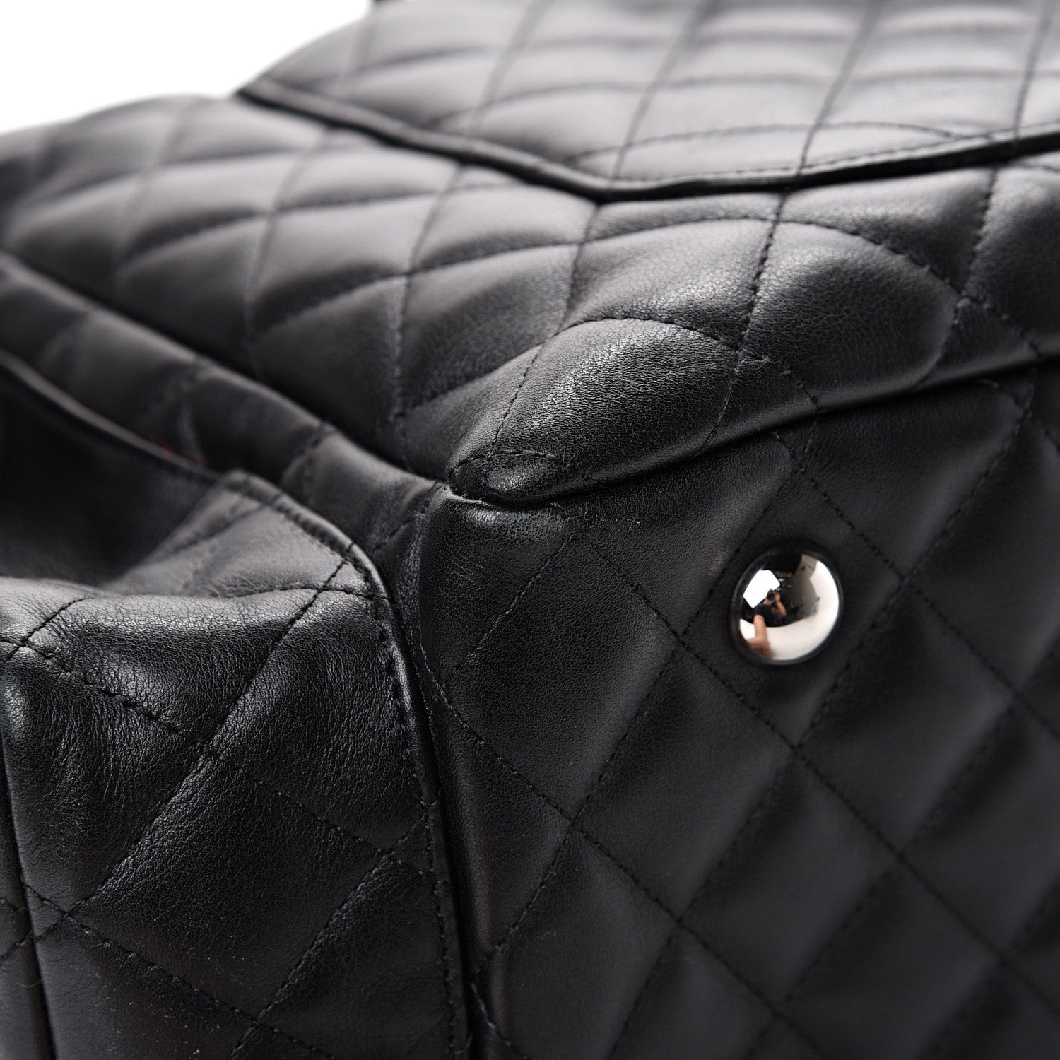 Chanel Calfskin Quilted Large Cambon Multipocket Reporter Black White 11 of 15
