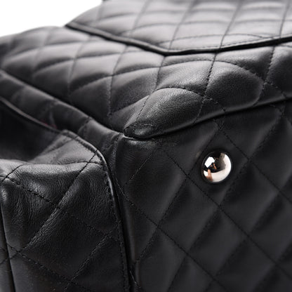 Chanel Calfskin Quilted Large Cambon Multipocket Reporter Black White 11 of 15