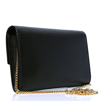 Saint Laurent Grain De Poudre Uptown Chain Wallet Black 2 of 7