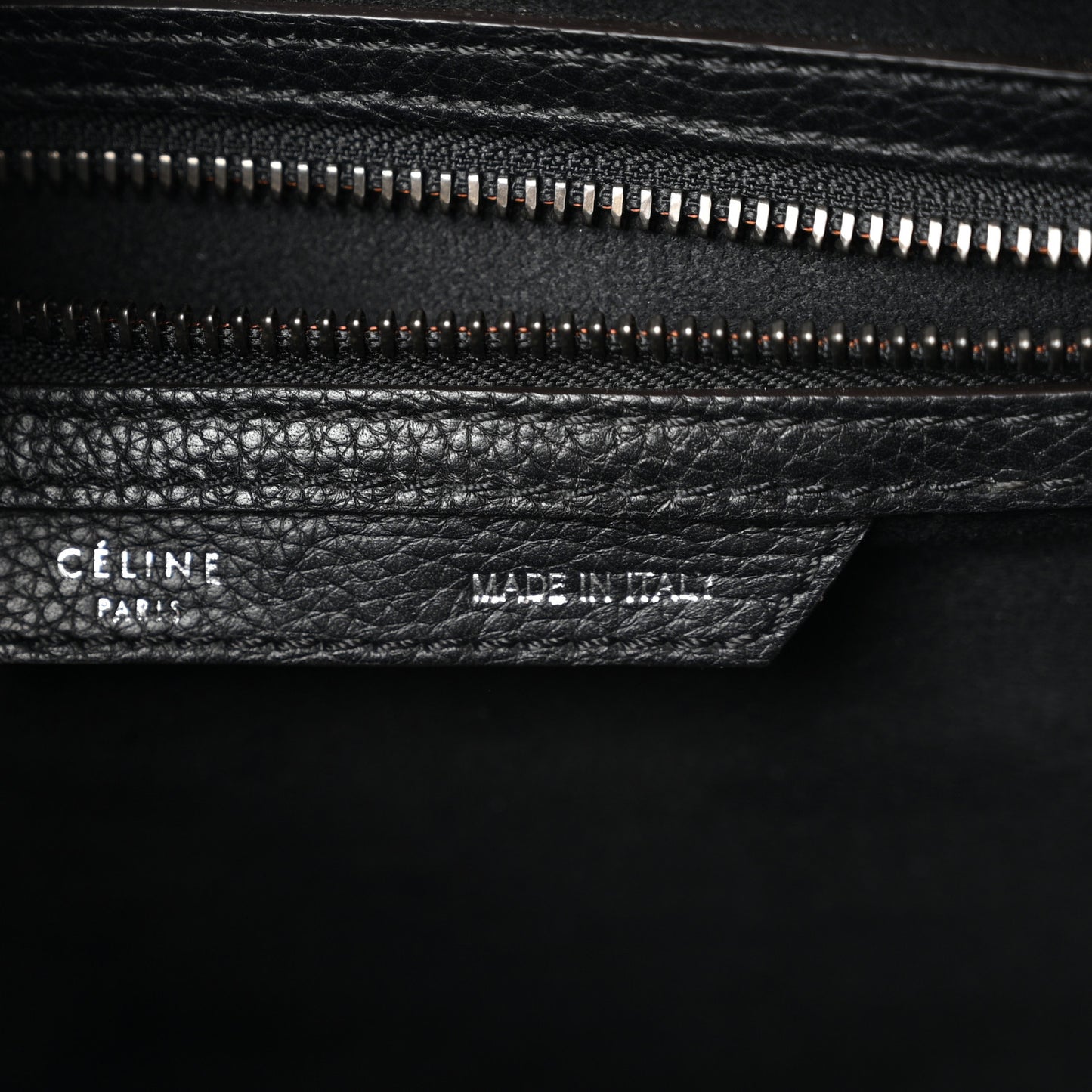 Drummed Calfskin Micro Luggage Black