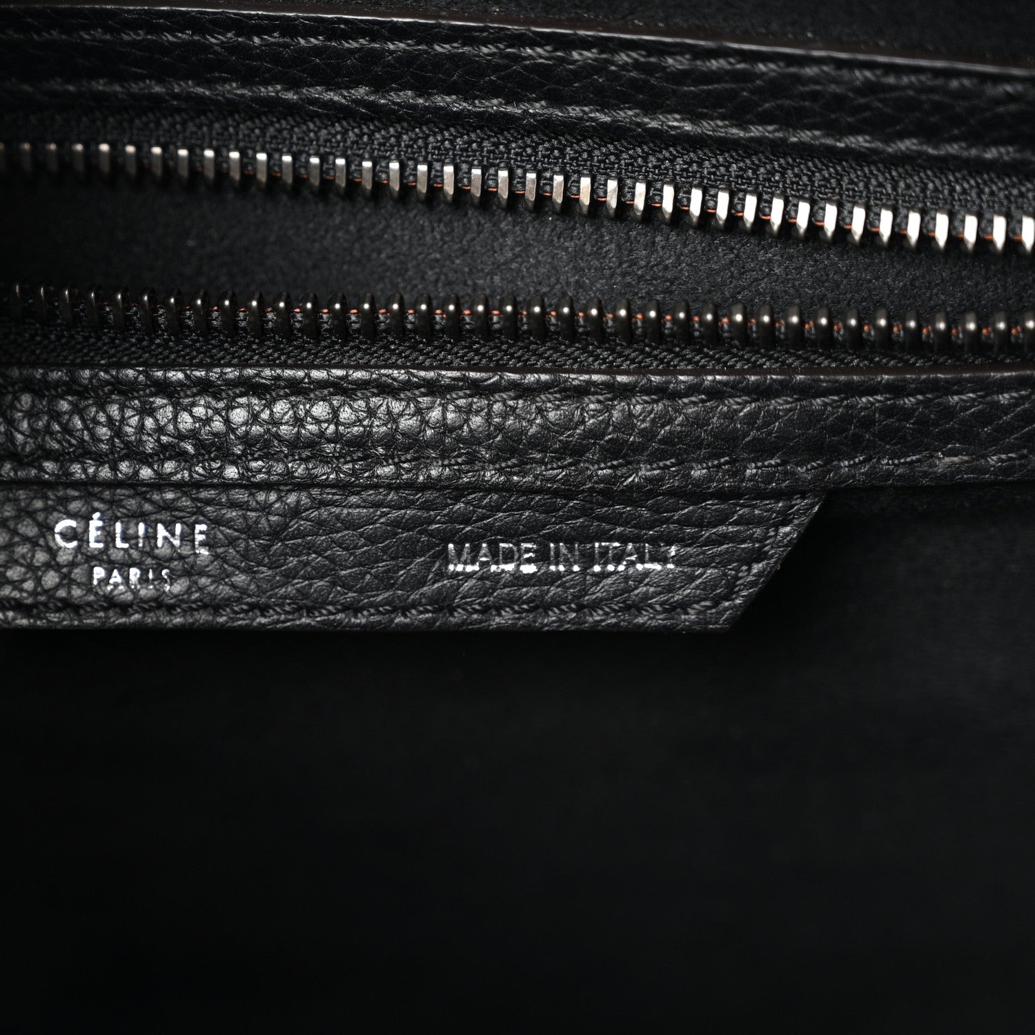 Celine Drummed Calfskin Micro Luggage Black 6 of 9