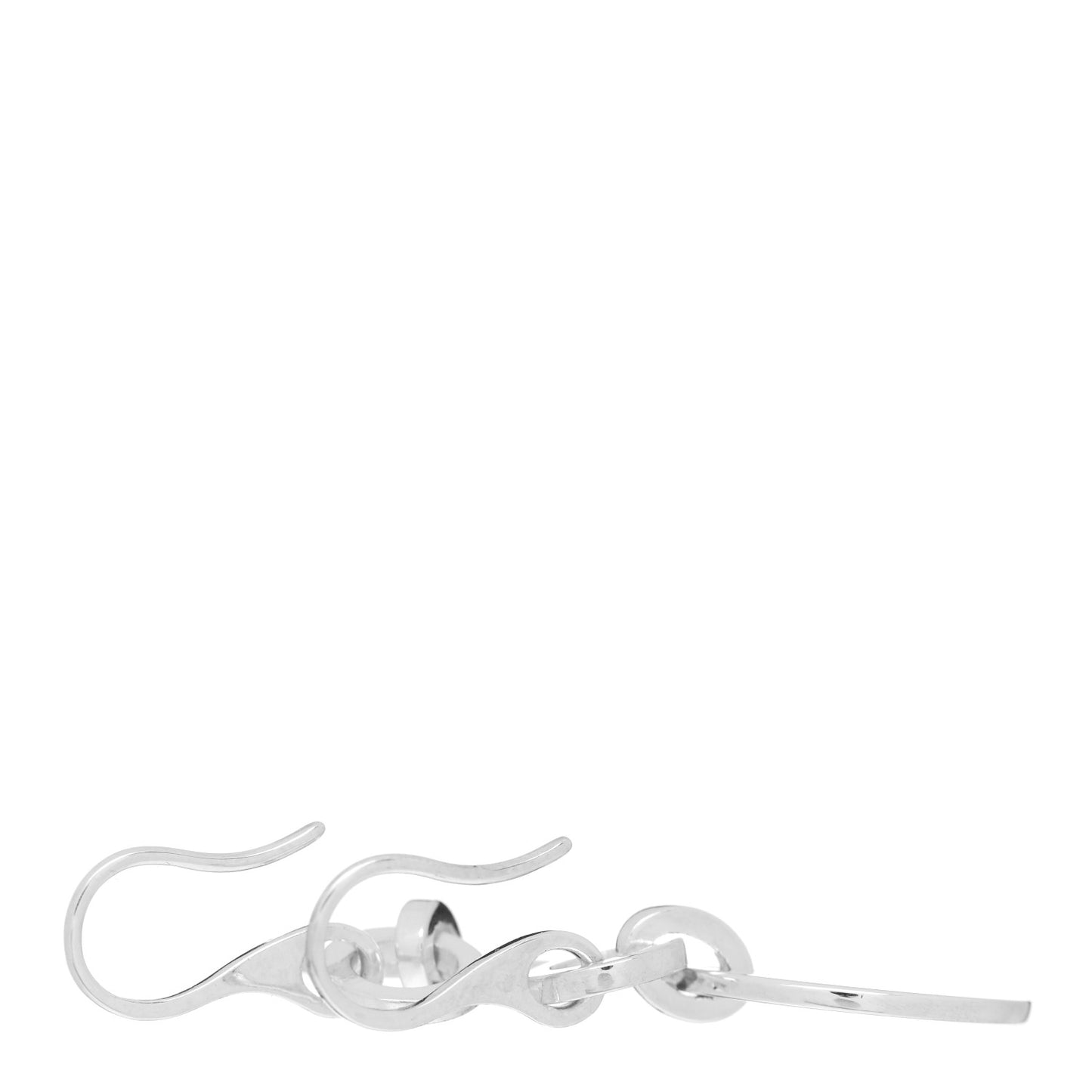 Sterling Silver Trademark Round Drop Earrings