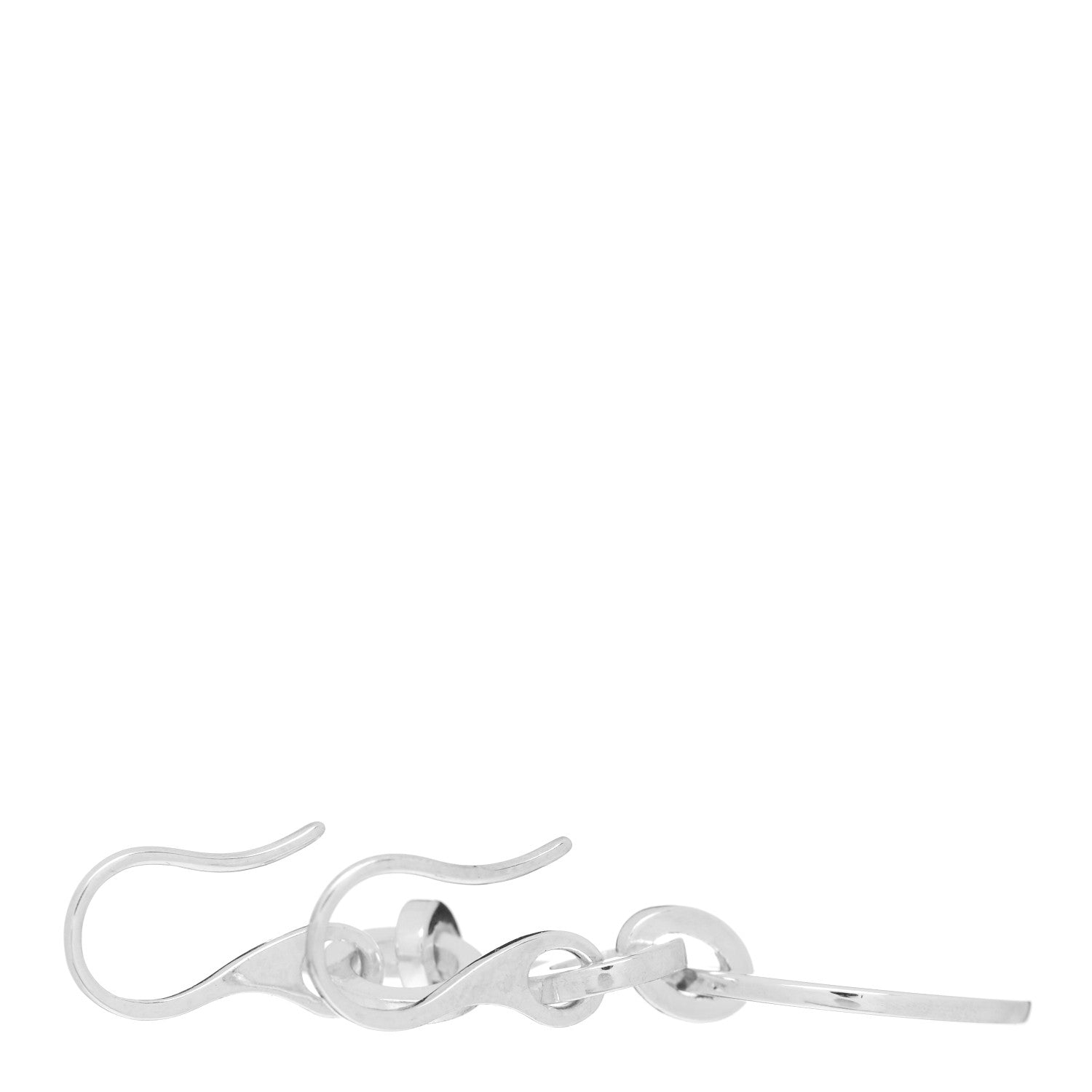 Gucci Sterling Silver Trademark Round Drop Earrings 3 of 4