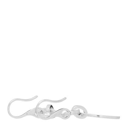 Gucci Sterling Silver Trademark Round Drop Earrings 3 of 4