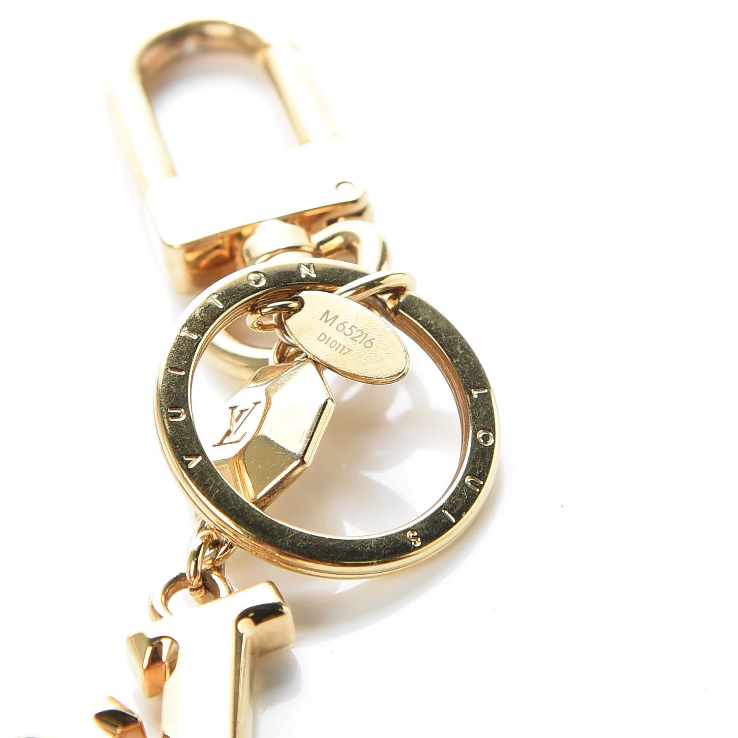 Louis Vuitton LV Facettes Bag Charm Key Holder Gold 3 of 4