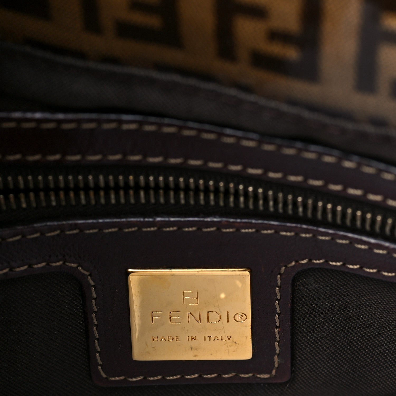 Fendi Vinyl Zucchino Baguette Tobacco 5 of 9