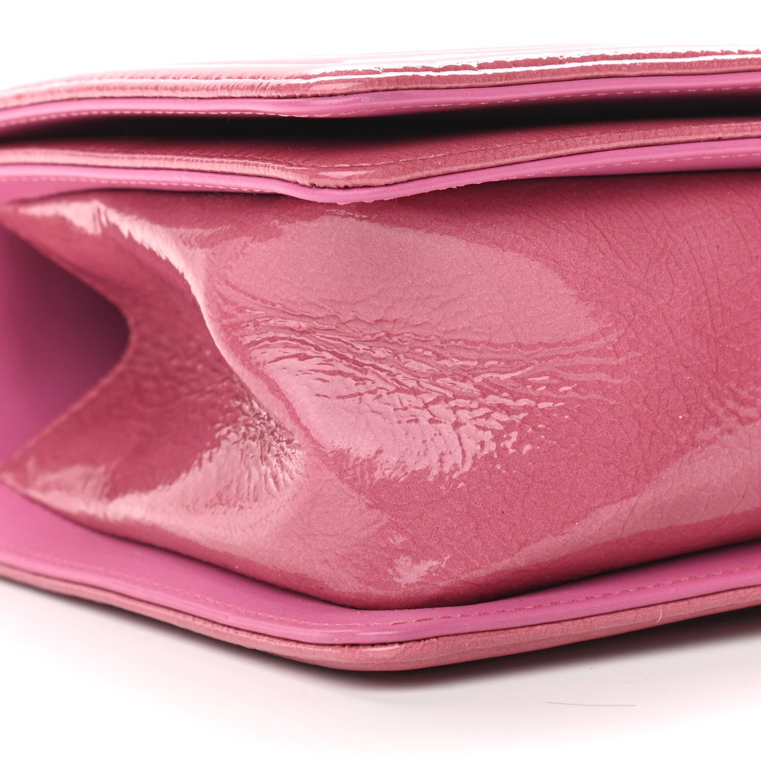 Chanel Patent Tweed Medium Boy Flap Fuchsia 8 of 11