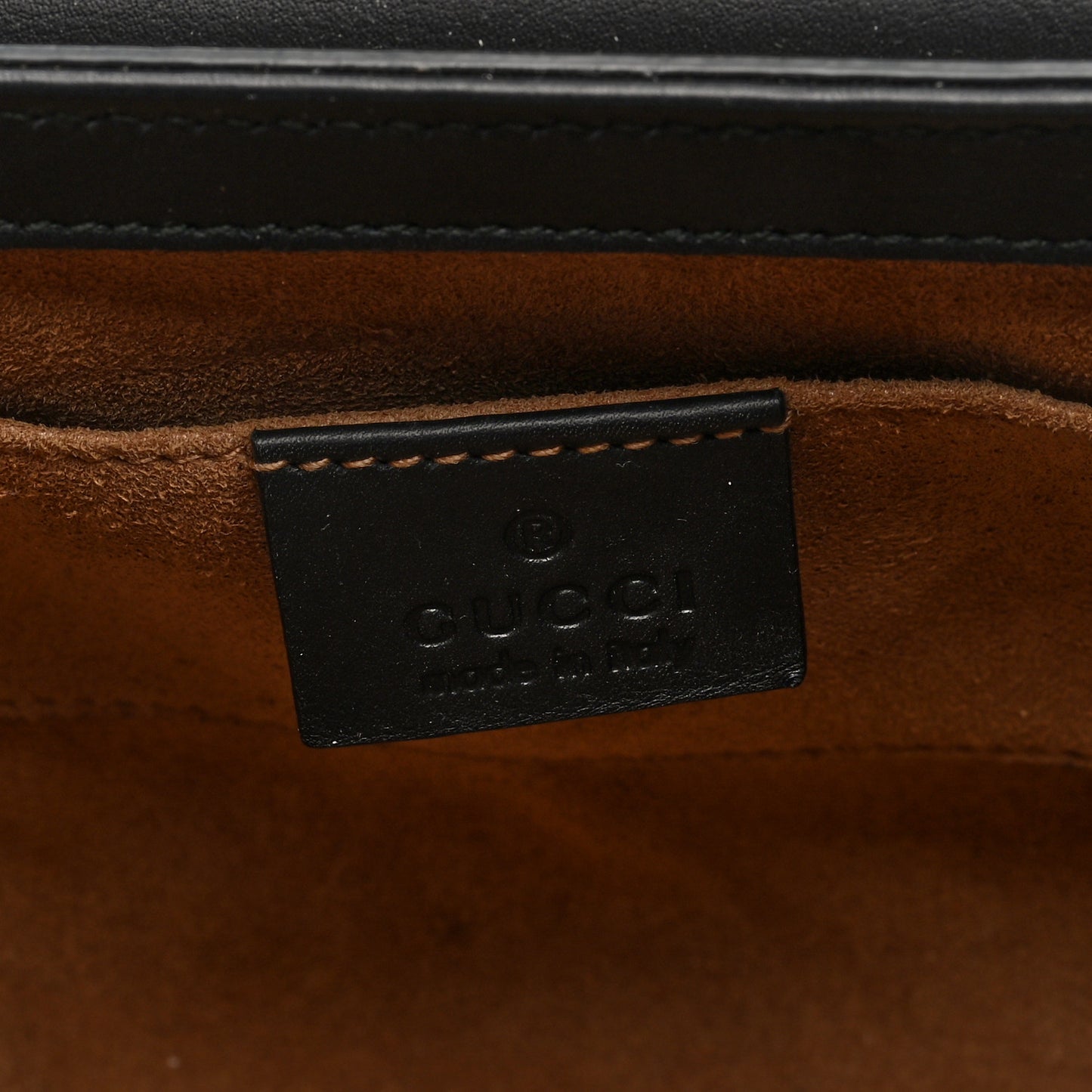 GG Supreme Monogram Calfskin Small Padlock Shoulder Bag Beige Black Cuir