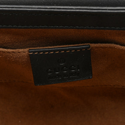 Gucci GG Supreme Monogram Calfskin Small Padlock Shoulder Bag Beige Black Cuir 5 of 10