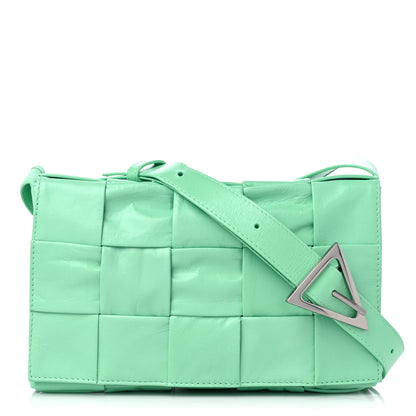 Bottega Veneta Calfskin Maxi Intreccio Cassette Crossbody Bag Fountain 1 of 8