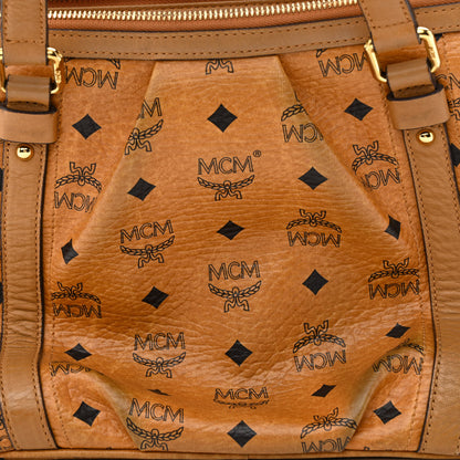 MCM Visetos Medium Essentials Shopper Tote Cognac 12 of 15