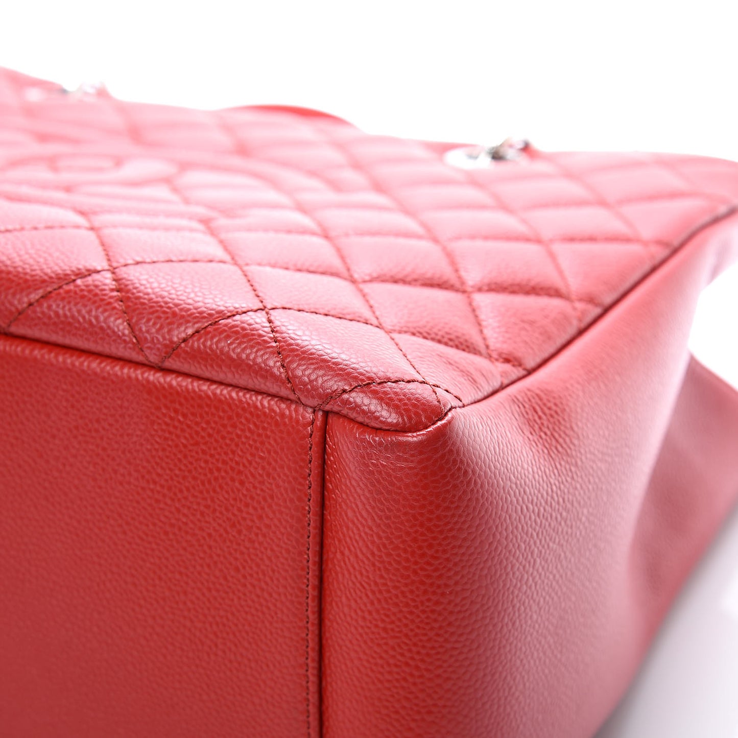 Caviar Quilted Grand Shopping Tote GST Red