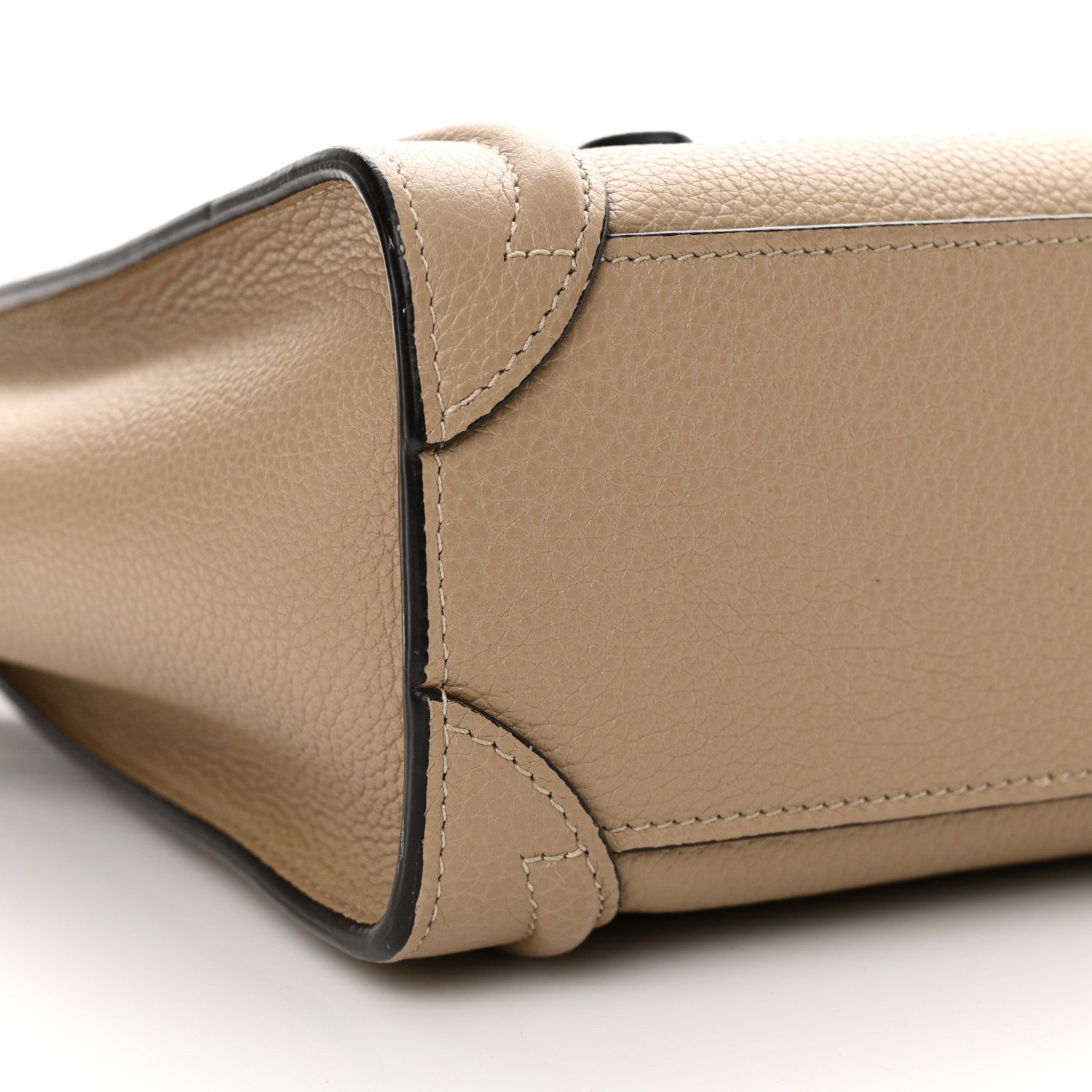 Celine Drummed Calfskin Nano Luggage Dune 9 of 15
