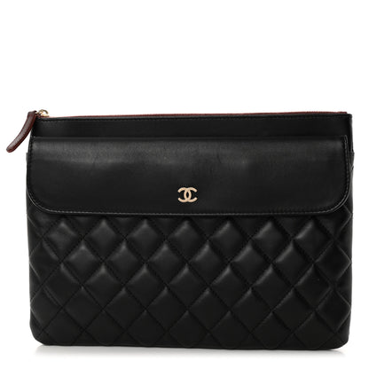 Chanel Lambskin Quilted Medium Flap Cosmetic Case Black 1 of 8
