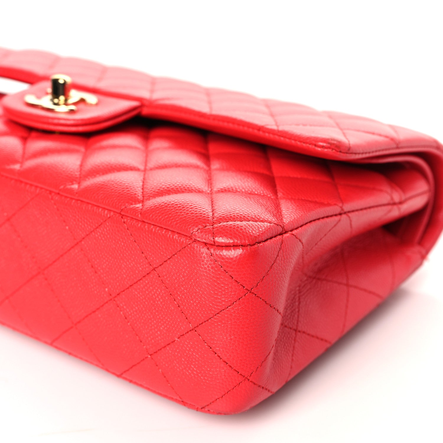 Chanel Caviar Quilted Medium Double Flap Red 9 of 9
