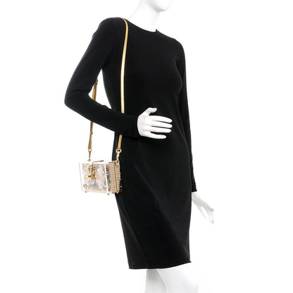 Dolce & Gabbana Metallic Plexiglass Crystal Embellished Shoulder Bag 2 of 8