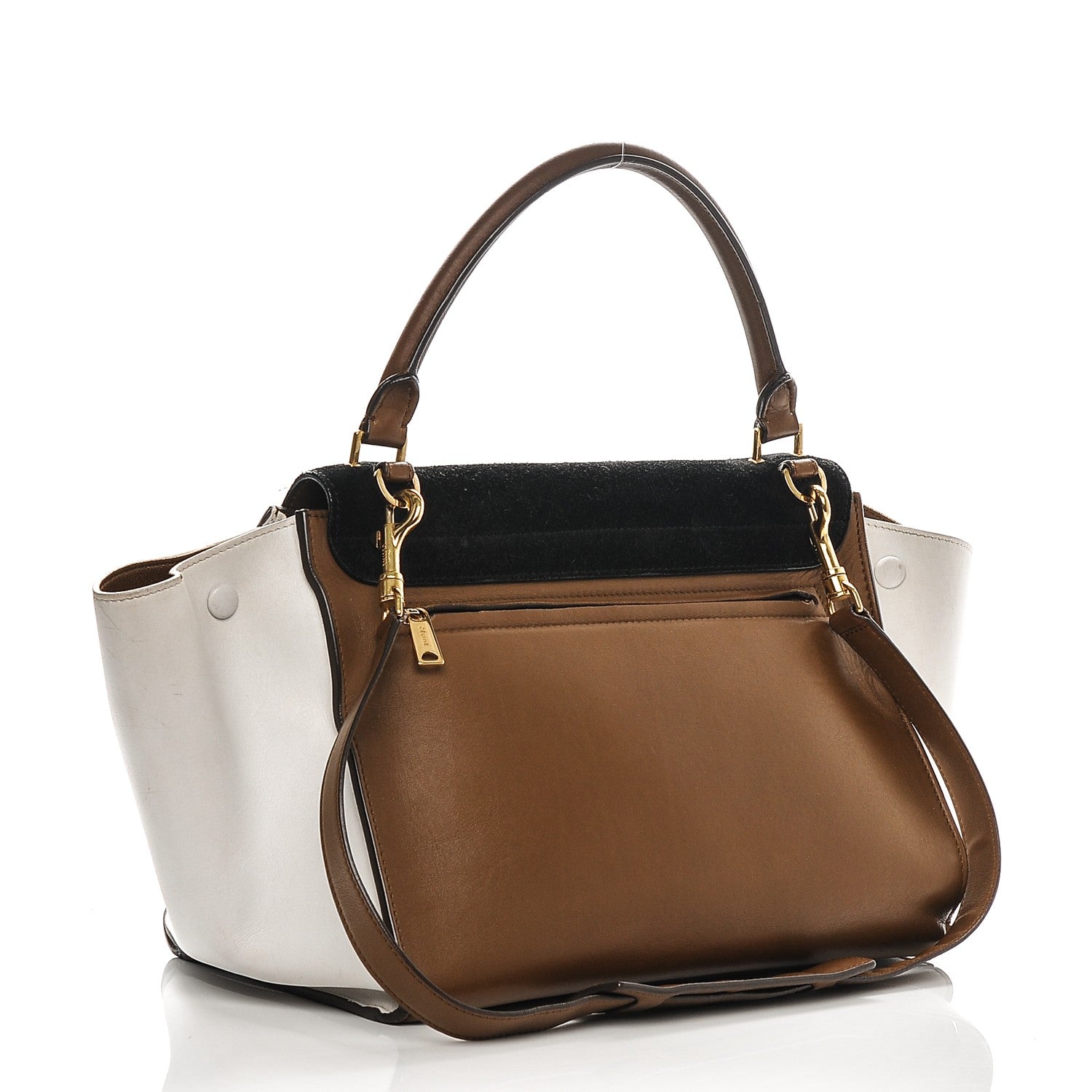 Celine Drummed Calfskin Suede Medium Trapeze Black 3 of 7