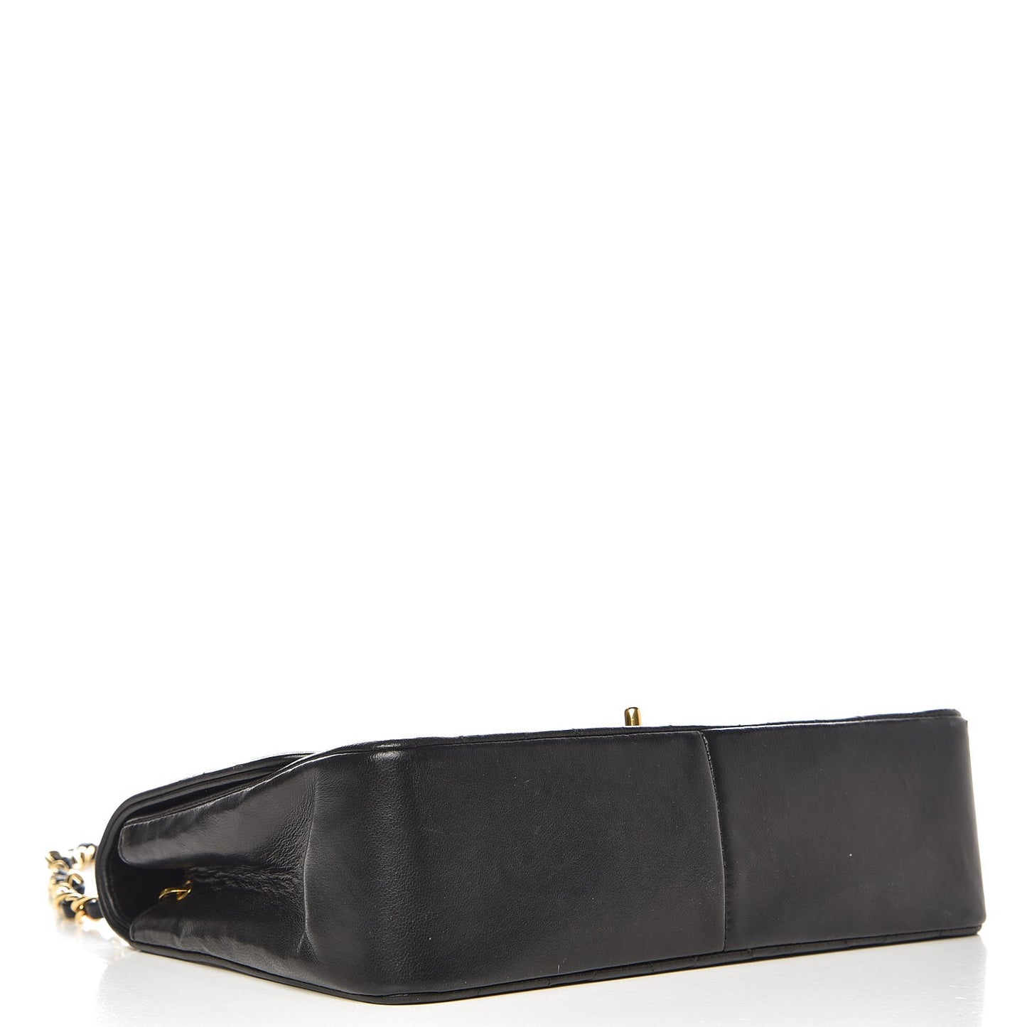 Lambskin Quilted Medium Single Flap Black