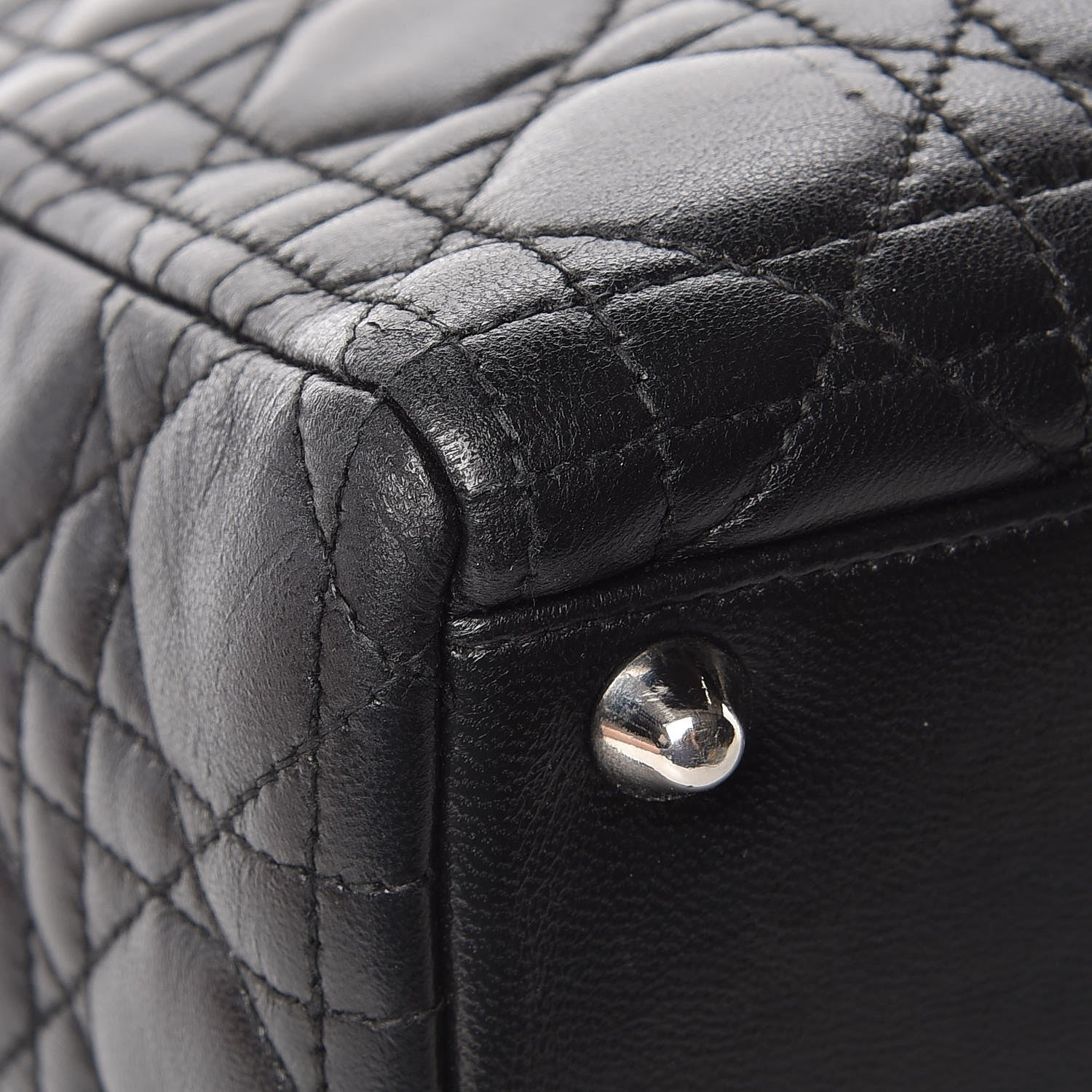 Christian Dior Lambskin Cannage Large Lady Dior Black 11 of 13