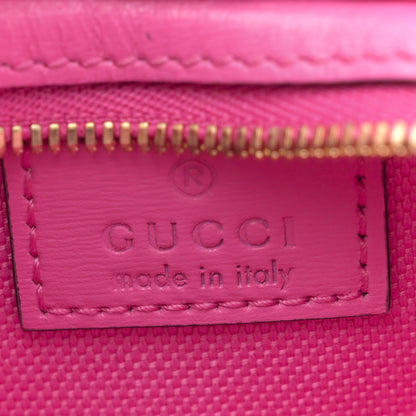 Gucci Calfskin Monogram Mini Moon Side Shoulder Bag Pink 6 of 10