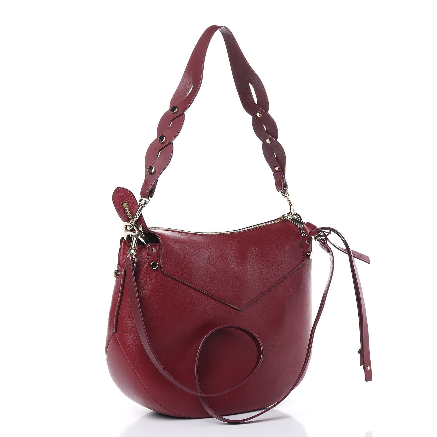 Jimmy Choo Nappa Artie Hobo Vino 4 of 10