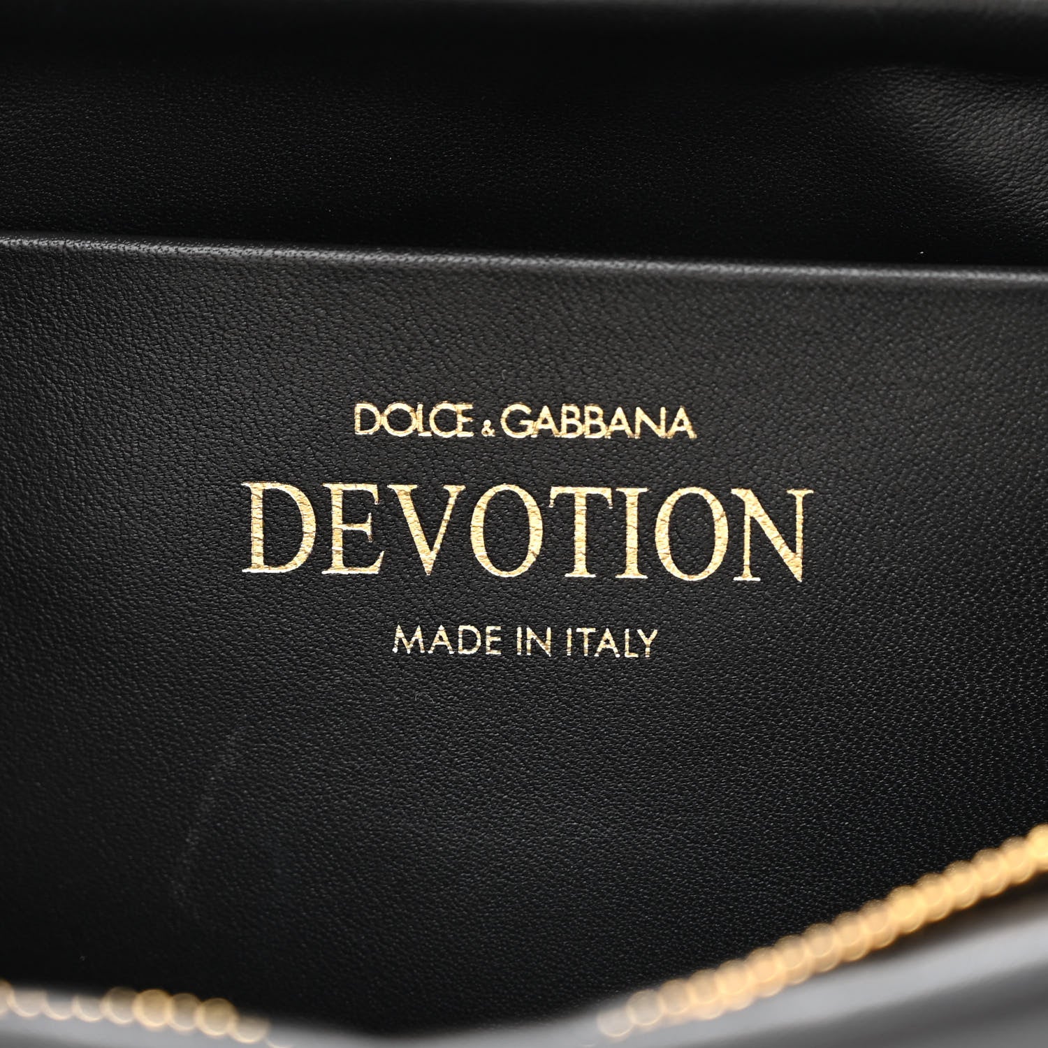 Dolce & Gabbana Calfskin Devotion Clutch With Chain Black 6 of 9