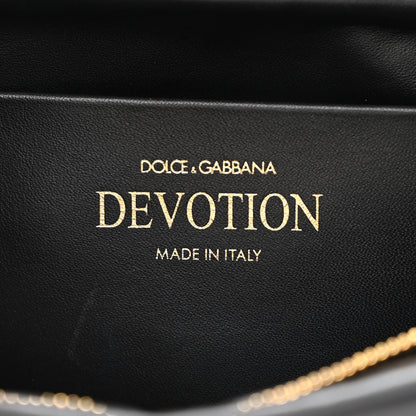 Dolce & Gabbana Calfskin Devotion Clutch With Chain Black 6 of 9