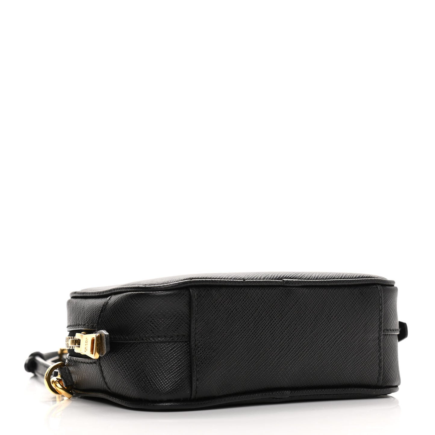 Saffiano Lux Small Camera Crossbody Bag Black