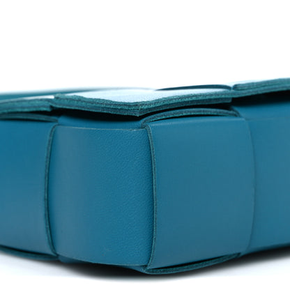 Bottega Veneta Lambskin Maxi Intreccio Candy Cassette Crossbody Bag Petrol Blue 7 of 8