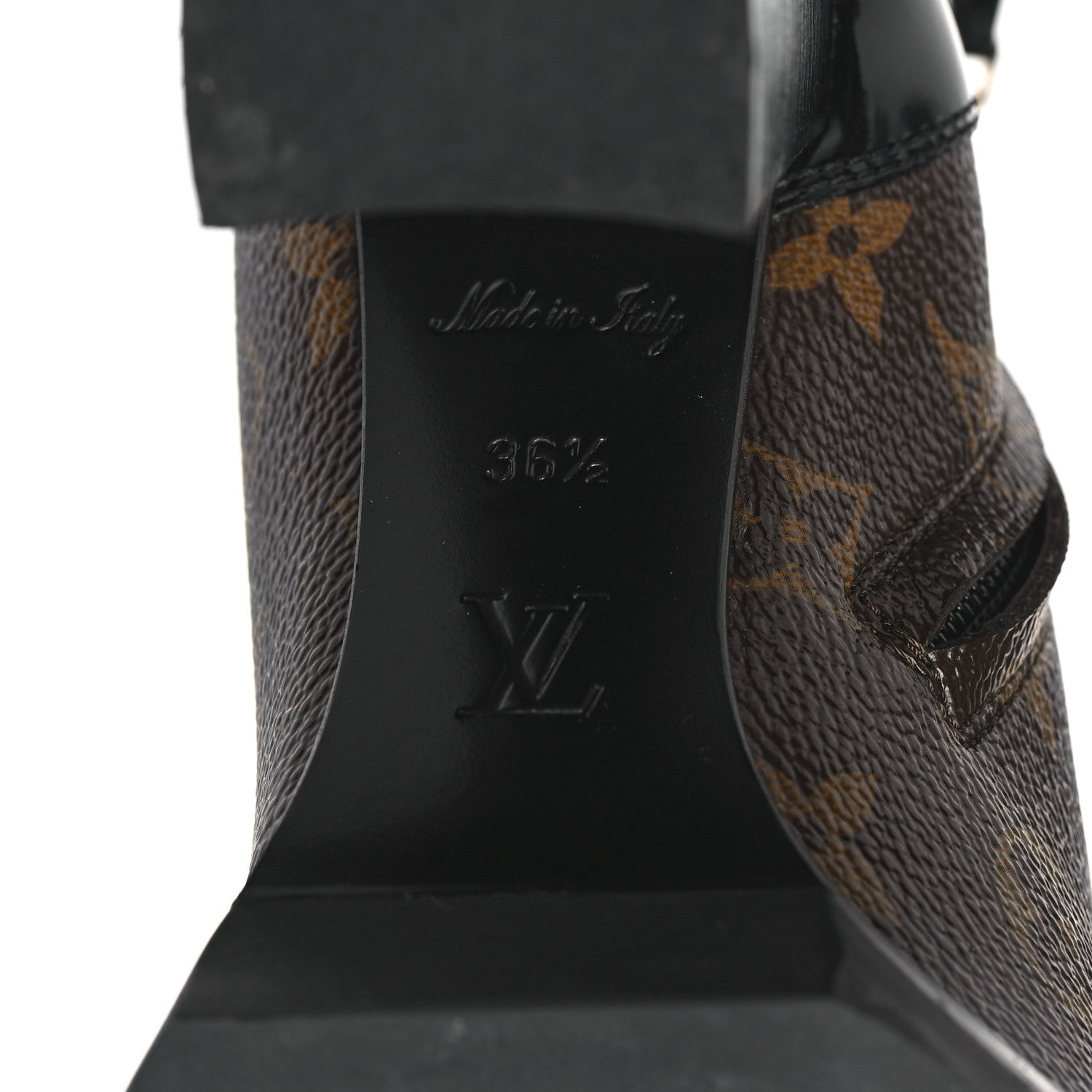 Louis Vuitton Patent Calfskin Monogram Star Trail Ankle Boots 36.5 Black 6 of 8