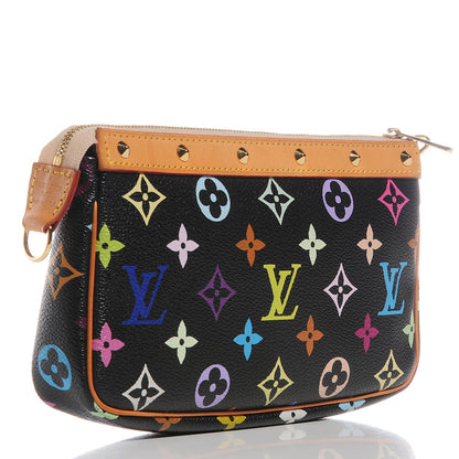 Louis Vuitton Monogram Multicolor Pochette Accessories Black 3 of 8