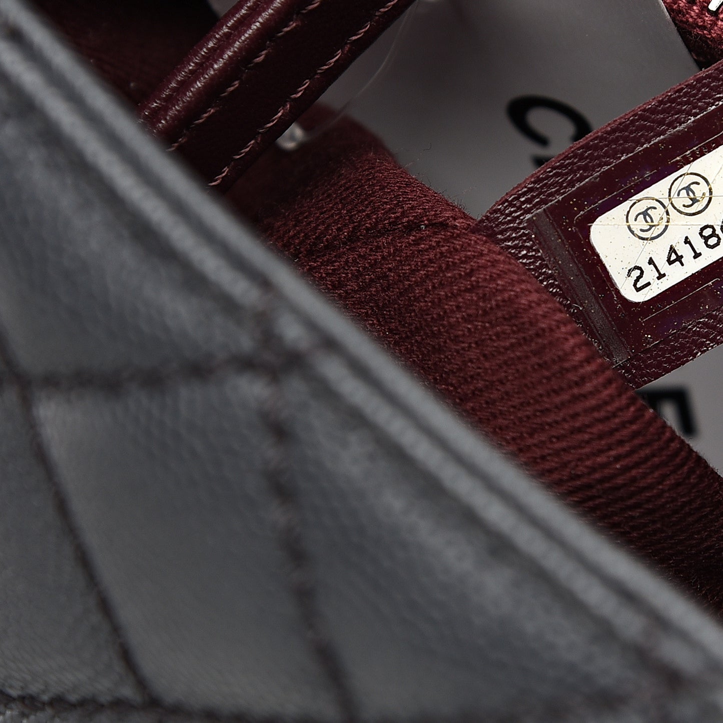 Caviar Quilted Small Coco Handle Flap Gray