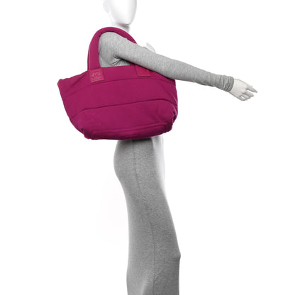 Chanel Lambskin Jersey Quilted Medium Coco Cocoon Reversible Tote Navy Fuchsia 2 of 19