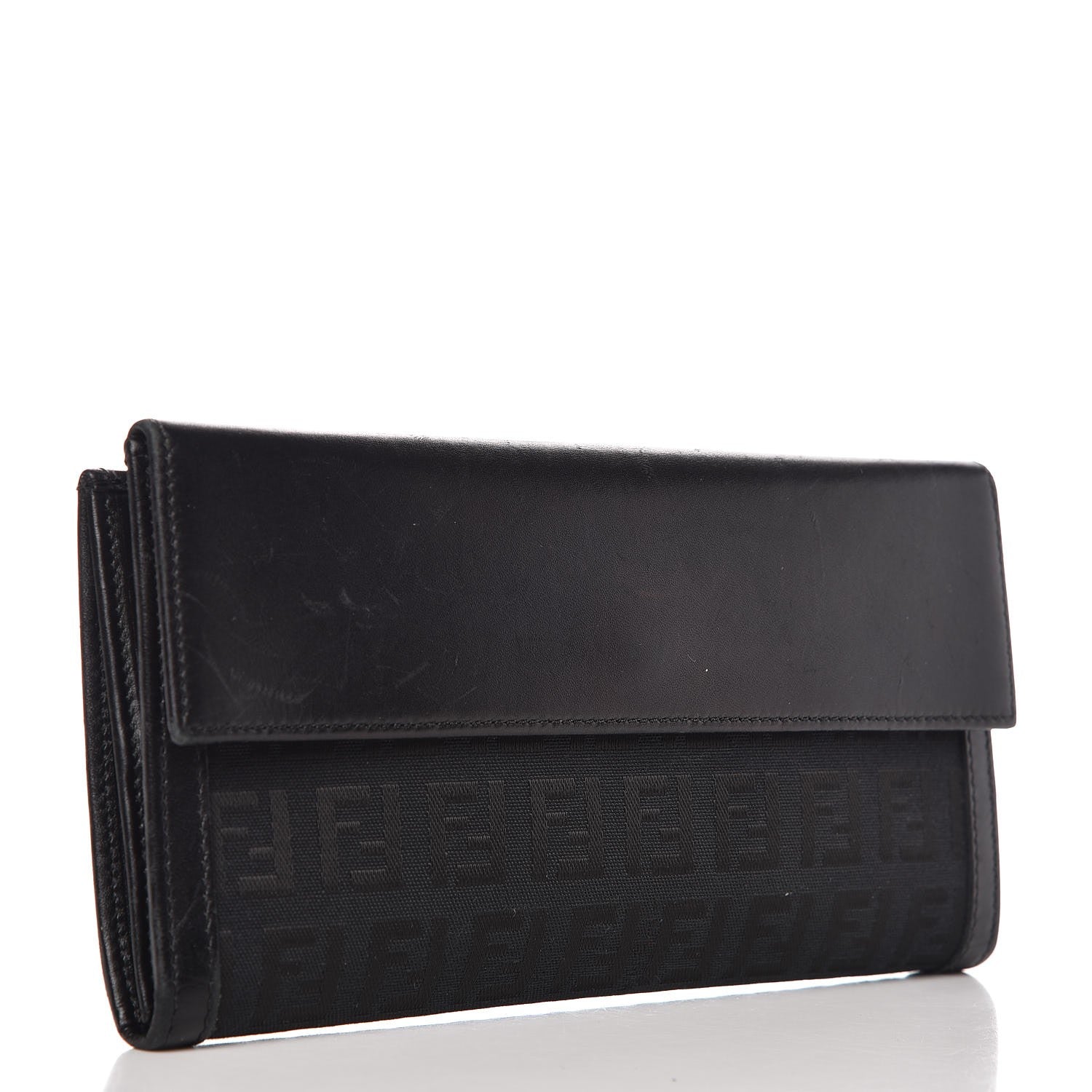 Fendi Zucchino Long Wallet Black 3 of 10