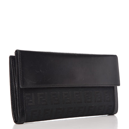 Fendi Zucchino Long Wallet Black 3 of 10