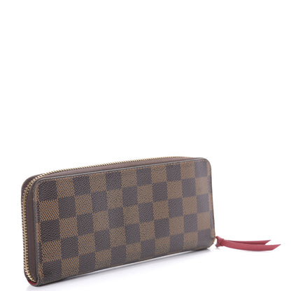 Louis Vuitton Damier Ebene Clemence Wallet Cherry 3 of 9
