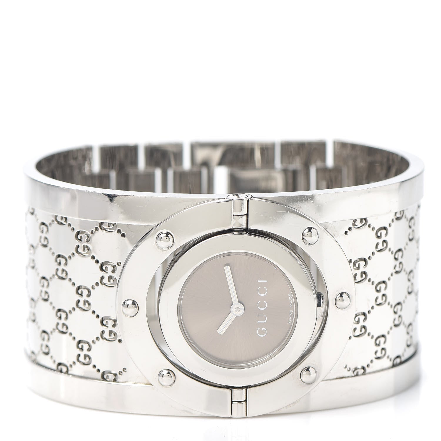 Gucci Stainless Steel 33mm Twirl Quartz Watch Brown 2 of 4
