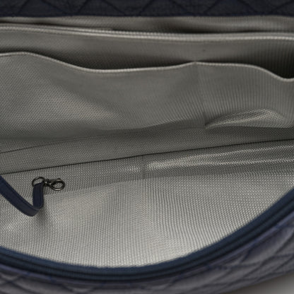 Chanel Calfskin Quilted XXL Travel Flap Bag Navy Navy 5 of 10