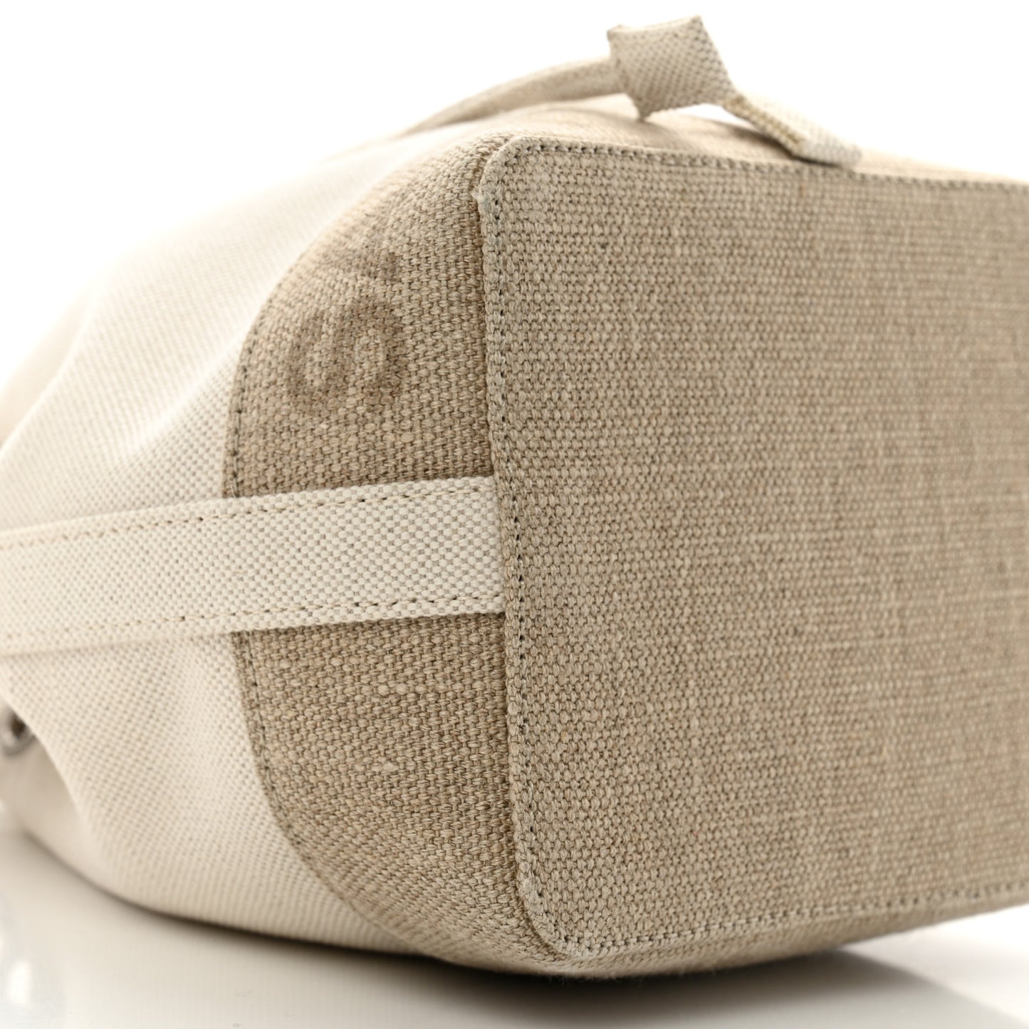 Canvas Mini Chevron Bucket Bag Grigio