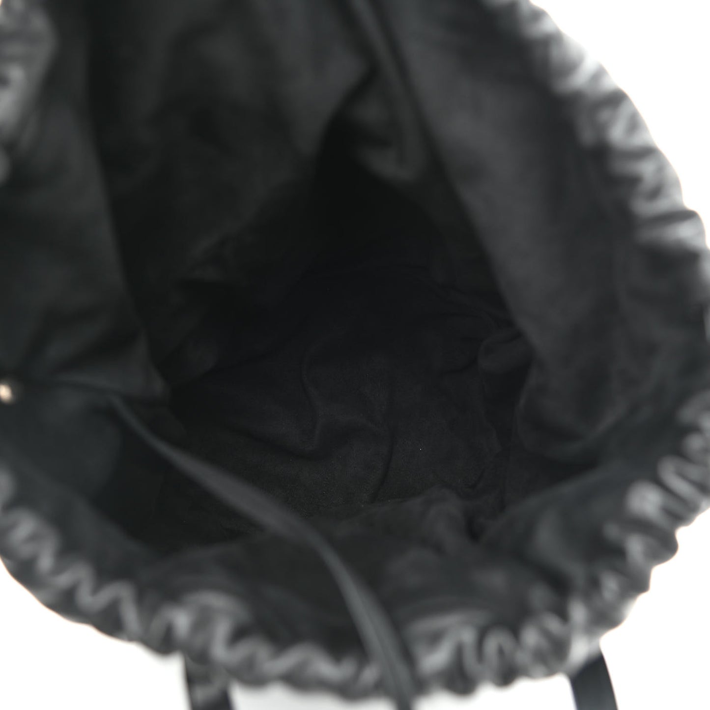 Linen Canvas Teddy Shopping Bag Black