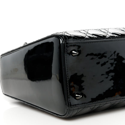 Christian Dior Ultraglossy Patent Cannage Medium Lady Dior Black 9 of 10