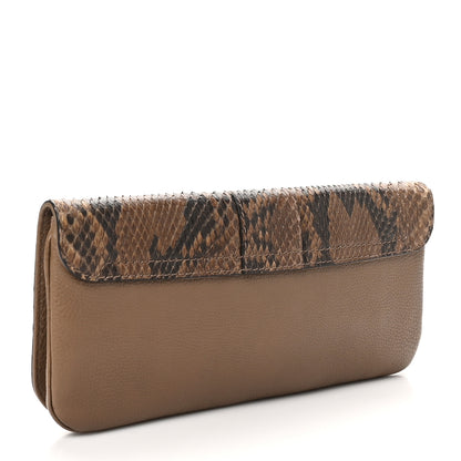 Gucci Snakeskin Deerskin Greenwich Clutch Beige 6 of 16