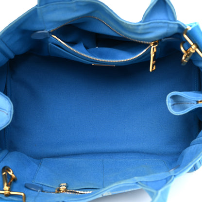 Prada Canapa Logo Tote Azzurro 4 of 17
